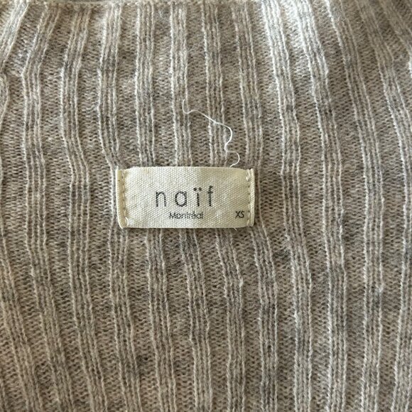 Naif Wool Light Gray Sweater Sz XS - Picture 4 of 8